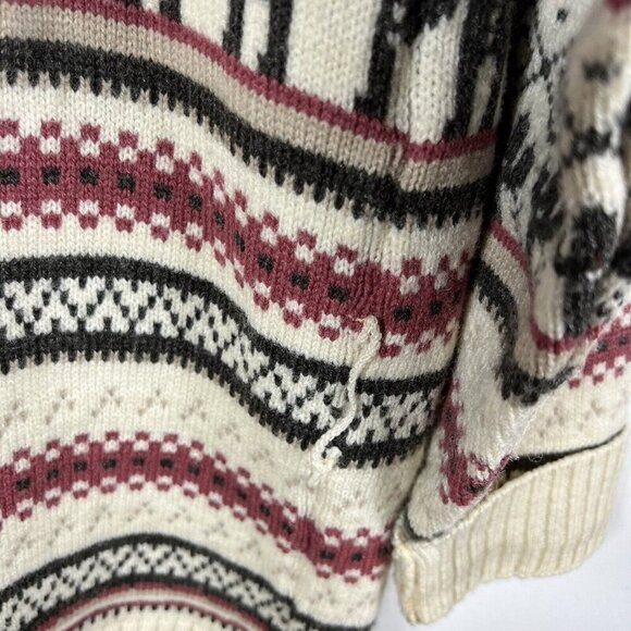 Vintage Lord Jeff Cardigan Alpaca Pattern Size Large striped knit western - Picture 8 of 9